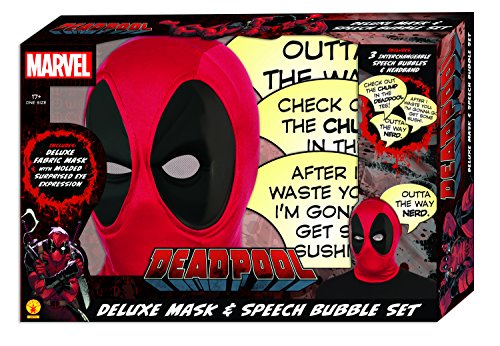 Rubies Costumes Marvel Deadpool Deluxe Mask & Speech Bubble Box Set