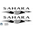 Decal Mods Sahara Dunes Fender Side Decals Stickers Black & Gray fits Jeep Wrangler Sahara Edition JK (2007-2018) (Set of 2) | FJ4E5