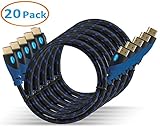 Aurum Ultra Series - High Speed HDMI Cable With Ethernet 20 PACK 1.5 Ft - Supports 3D & Audio Return Channel [Latest Version] - 1.5 Feet - 20 Pack