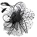 Toplay Fascinator Hats for Women Flower Feathers Clip for Women Cocktail Party Headwear Hats Bridal Headband Black