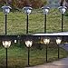 Maggift 4 Pack Vintage Solar Pathway Lights LED Bulbs Solar Powered Garden Walkway Lights for Outdoor Lawn, Patio, Yard, Walkway, Driveway , 15 Lumen