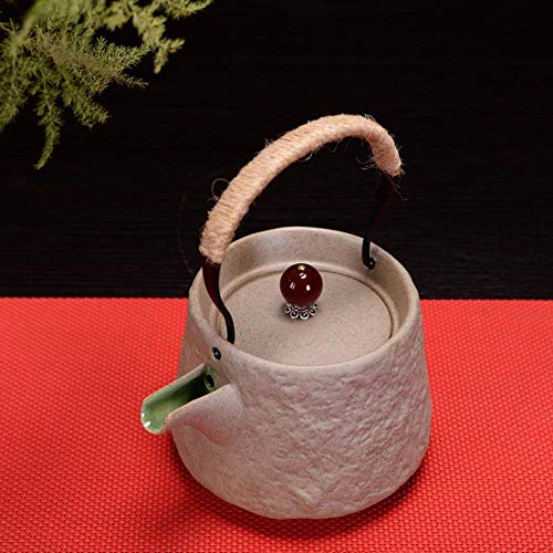 LINFA Retro Steinzeug große Teekanne Oolong Teekanne Kung Fu Teeset Keramikbalken Topf Steinmuster Samowar, Multi – Bild 7