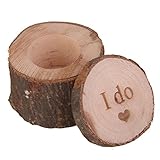 Pixnor Wooden Printed I do Love Heart Shabby Chic Rustic Wedding Ring Bearer Box