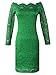Maggie Tang Women's Off Shoulder Long Sleeve Twin Set Floral Lace Bodycon Dress