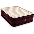 Intex 64739WB Dura-Beam Extra Raised Airbed: Queen Size – Built-in Electric Pump – 20in Bed Height – 600lb Weight Capacity - Maroon