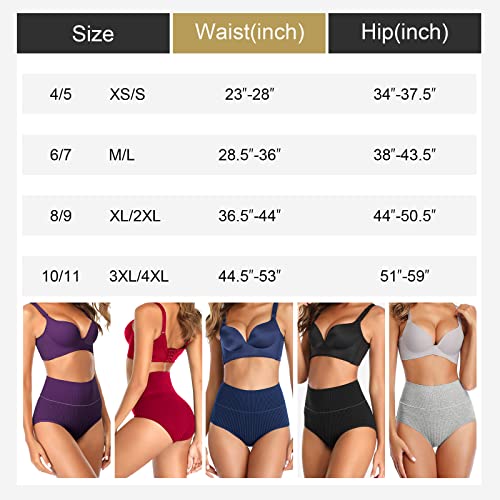 UMMISS Woman Underwear High Waisted Tummy Control Top Cotton Plus Size