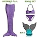Tendol 3 PC Mermaid tail for swimming and Christmas costume includes the NEW Tendol mermaid MONO FIN