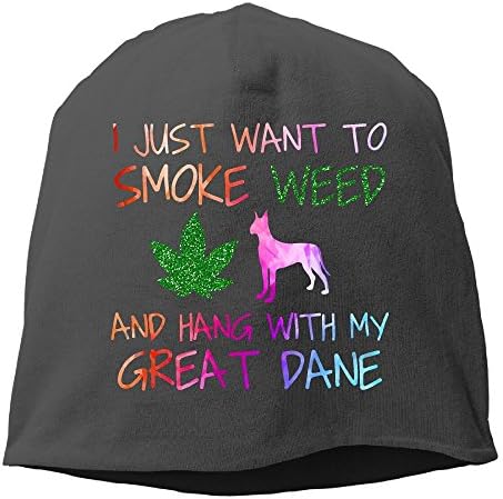 XVintageSkullCap Great Dane Dane Gifts Dog Women/Men Wool Hat Soft Stretch Beanies Skull Cap Unisex