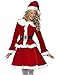 Cuteshower Sexy Christmas Costume Outfit Dress Santa Claus Women Cosplay Clothing Medium Red