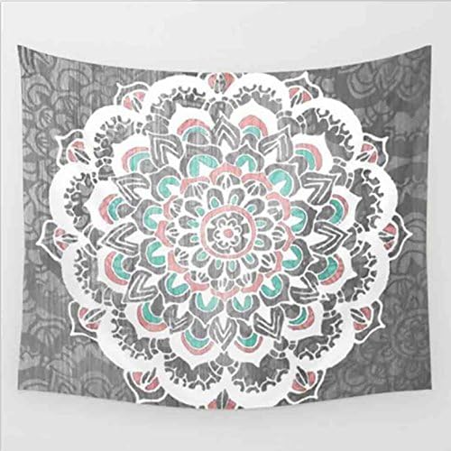 HOOYE Indian Wall Decor Hippie Wall Hanging Wall Tapestries Indian Mandala Tapestries Bohemian Tapestry Sofa Cover Beach Blanket Dorm Decor Wall Art (210150CM（8360inch), Grey)