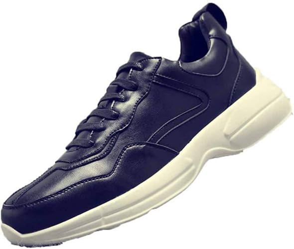 Amazon ジョイジョイ スポーツシューズ メンズ 通気性 革靴 レースアップ 白 クッション ファッション カジュアル ローカット ボリューム ウォーキング 運動 日常着用 防滑 スニーカー 歩きやすい ランニング 通学 黒 Joyjoy ジョイジョイ スニーカー