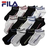 12 Pairs FILA Ankle Sport Activewear Exercise Running Socks Low Cut