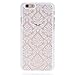 iPhone 6 Plus/iPhone 6s Plus Case, Moonmini Baroque Retro Court Lace Pattern Texture Hard Plastic Clear Case for iPhone 6 Plus/iPhone 6s Plus 5.5 Inch (White)