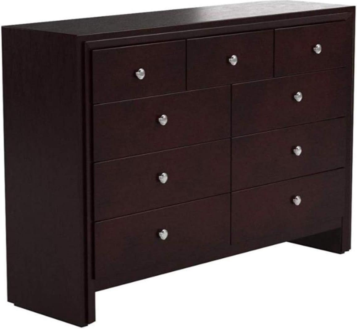 Amazon Com Serenity 9 Drawer Dresser Rich Merlot Furniture Decor