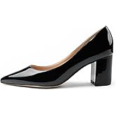 JOY IN LOVE Pumps for Women Chunky Heels Comfortable Block Heel Work Dress Pump Shoes