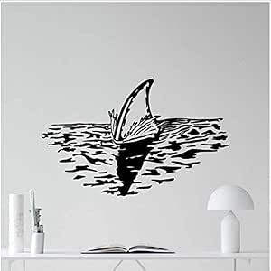 Calcomanías De Pared Art Animal Series Tiburón Aleta Océano Agua De Mar