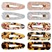 Ryalan 10Pcs Fashion Acrylic Hair Clips Non-Slip Large Barrettes Geometric Acrylic Resin Alligator Hair Clip Hair Pins Barrettes for Women Ladies Hair Accessories
