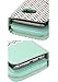 Galaxy S7 Edge Case, E LV Galaxy S7 Edge - 2IN1 ( CASE CUM PURSE) PU Leather flip Wallet Bag Pouch Case Cover For Samsung Galaxy S7 Edge - [ZIGZAG/MINT]