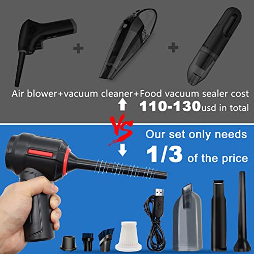 PeroBuno Compressed Air Duster, Keyboard Cleaner, 3in1 Mini Vacuum