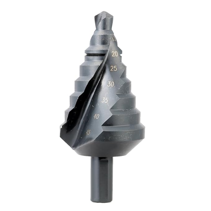 Generic 10-45mm High Quty HSS Spiral Groove Step Drill Excellent Pagoda Drill Essential Hole Cutting Tool wood tool punte trapano