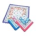 WINDLY Women’s Embroidered Floral Cotton Handkerchiefs for Party, Wedding - 12x12 in (10pcs)