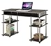 Convenience Concepts Designs2Go No Tools Desk Home Office Desk with Shelves, Corner Shelf Vanity Desk Computer Desk Nail Table for Nail Tech - 47.25