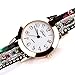 Hunputa® 2016 New Watches Women Flower Popular Quartz Watch Luxury Bracelet Women Dress Lady Gift Flower Gemstone Wristwatch (Black)