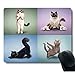 Funy Professional Yoga Cat do Difficult Yoga Positions Customized Mouse Pad