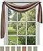 Sheer Window Scarf Valance - 50 Inch Width x 144 Inch Length (Burgundy) - Light Filtering Polyester Curtain Scarf - Lightweight Drapes for Living Room, Bedroom & Dining Room by Achim Home Decor