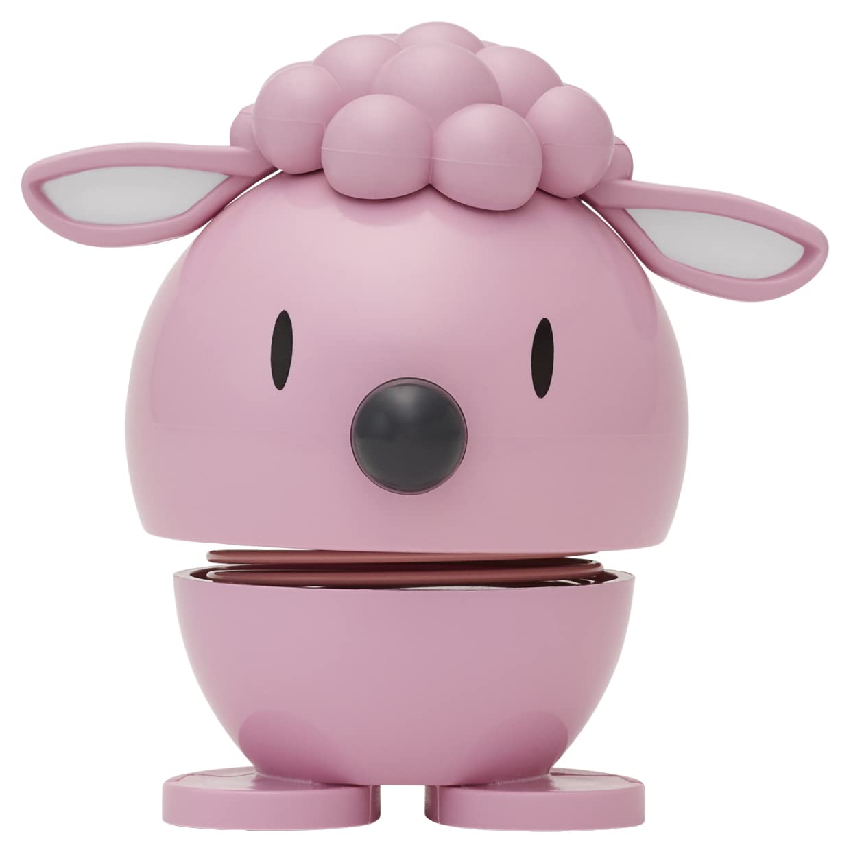 Hoptimist Lambert Push Puppet light red/glossy/H 7cm/Ø 7cm/with spring mechanism