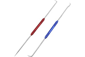LOVEIYSP Lovelysp Double Pointed Scriber Metal Scribe Tool Hook 90 Degree Hook and Straight Tip Scribe Tool for Machinists, Technicians Or Craftsmen-2PCS