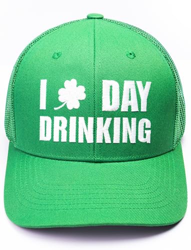 KOLWOVEN St. Patrick's Day Hat for Men & Women, Green Baseball Cap with Shamrock, Adjustable Lucky Cap for Irish Celebration