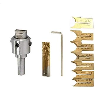 Festnight Carbide Ball Blade Woodworking Milling Cutter Molding Tool Beads Router Bit Drills Bit Set