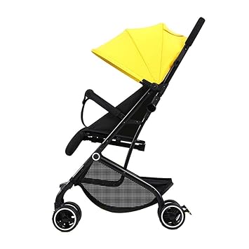 stroller with yellow wheels