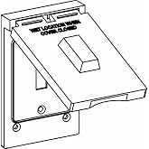 Orbit 1C-TS Electric Box Cover, Toggle Switch Opening Zinc Weatherproof - 1-Gang - Gray