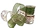 Autumn Theme Wire-Edged Ribbon Bundle: Two Items (Green Harvest)
