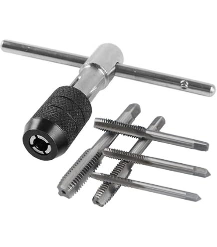 ENGINEER TT-03 Precision Tap Set, 4 Sizes (M2, M3, M4 & M5) of Drill taps and T-Shaped Tap Handle Assorted in a Pouch, Made in Japan ENGINEER TT-03 Precision Tap Set, 4 Sizes (M2, M3, M4 & M5) of Drill taps and T-Shaped Tap Handle Assorted in a Pouch, Made in Japan