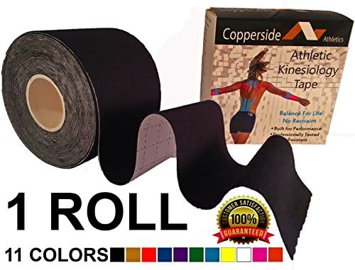 Premium Professional Grade Kinesiology Tape *FREE Instructional Ebook* Taping to Boost Performance &amp; Heal Pain Faster- 2”x16.4’ Uncut Athletic Therapeutic Roll for Muscle Support in 11 Sports Colors