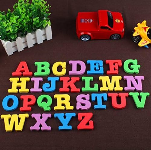 1Set Wooden Cartoon letter Alphabet A-Z Magnets Refrigerator stickers