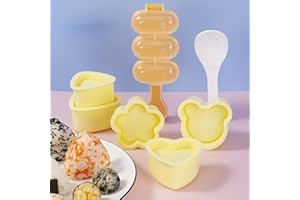 7pcs Rice Ball Mold Kit/Beginner-Friendly DIY Bento Rice Ball Maker/Rice Ball Making Tool Kit/Ideal Choice for Home DIY