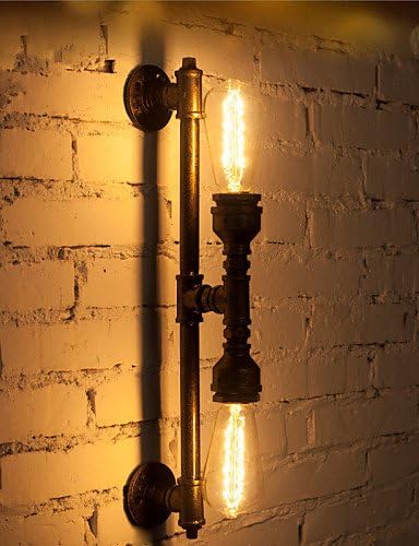 ZQ Creative Wroguht Iron Water Pipe Wall Lamp Vintage Aisle Lights Loft Iron Wall Lamp Edison Incandescent Light Bulb-FJ-DB2-046A0 , 110v-1