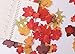 Luxbon 100pcs Artificial Autumn Fall Maple Leaves Multi Colors Great Autumn Table Scatters for Fall Weddings & Autumn Parties(8 Styles Mixed)