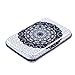 HDE RFID Credit Card Holder Front Pocket Hard Shell RFID Wallets for Women (White and Black Madala)