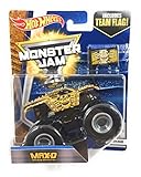 2017 Hot Wheels Monster Jam 1:64 Scale Truck with Team Flag - Gold Chrome Max-D