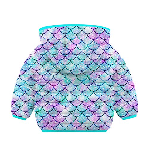 RAISEVERN Neonata 6-12 Mesi Cappotti Invernali Cappotti Cappotti Giacca Leggera Capispalla Mermaid Purple
