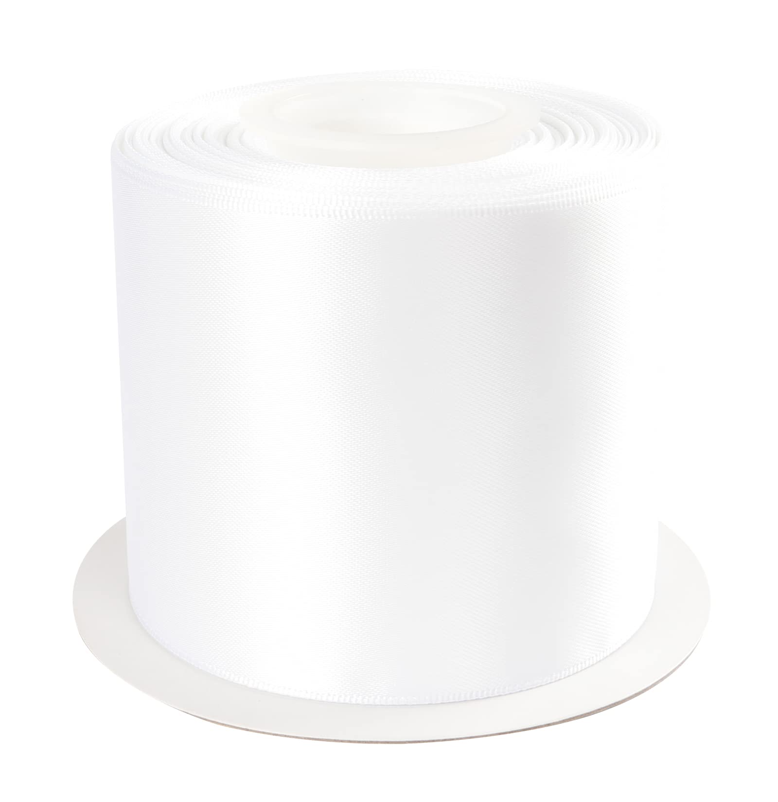 AVANAVA 75mm Wide Ribbon Double Face Satin Ribbon - 22 Meters (029-White)