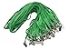 Black Lanyard 50 Pcs Black Lanyards with Swivel Hook Bulk 17.5-Inch Badge Nylon Lanyards for ID Name Card (Black) (Green3)