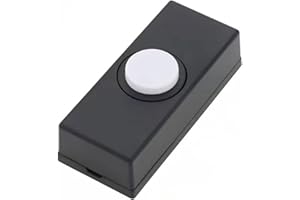 XUSIJAKQ1 Convenient Wall Mount Wired Door Bell Button Replacement ABS Doorbell Push Button Replacement Wired Doorbell Push B