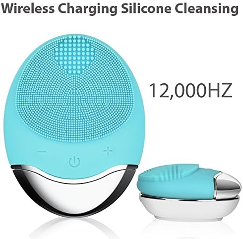 Panoraxy Silicone Sonic Facial Cleansing Brush&amp;Facial Massaging, Anti-Aging,Deep Exfoliator,Reduce Acne&amp;Blackhead,Upto12,000HZ Vibration,Wireless Charging&amp;100% Waterproof Skincare Device for All Skins