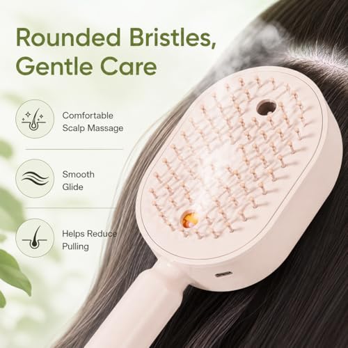 Electric Spray Air Cushion Massage Comb, Electric Spray Air Cushion Massage Hair Comb, Electric Spray Massage Comb, For Wet & Dry Hair, Portable Home Spa Styling Tool